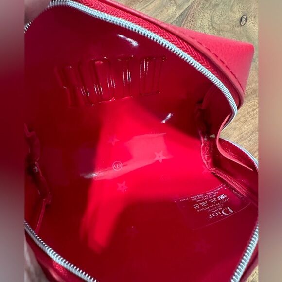 Dior Makeup Cosmetic Square Pouch Red Limited Edition - Picture 4 of 6